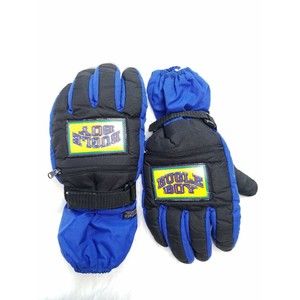 Vintage 80's 90's Thinsulate Bugle‎ Boy Retro Multi-Color Ski Gloves Men's